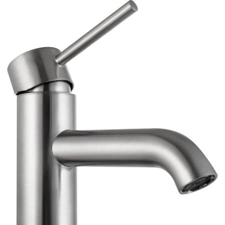 Anzzi Valle Single Hole Single Handle Bathroom Faucet in Brushed Nickel L-AZ107BN